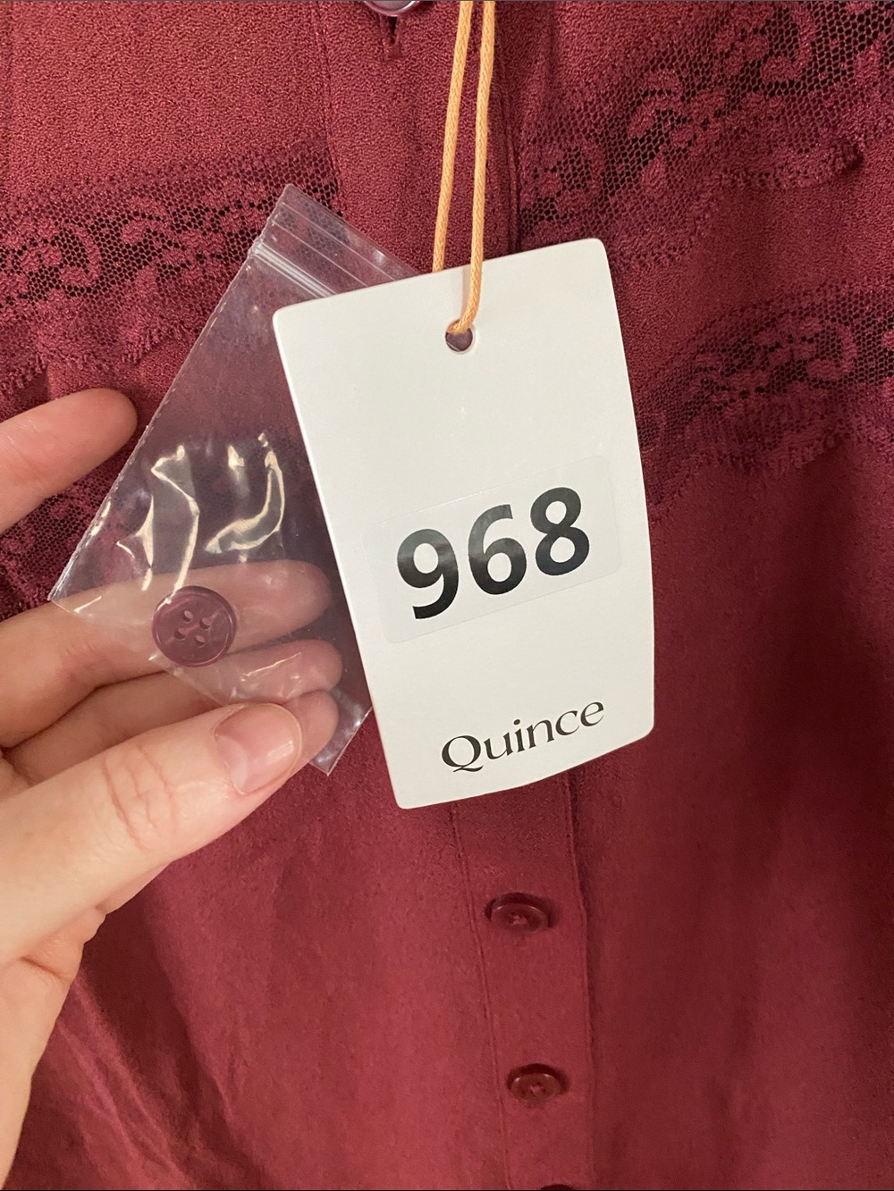 Quince Women's Button-Front Midi Dress in Deep Burgundy - Picture 2 of 9